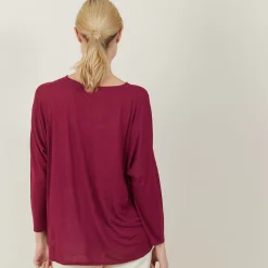 Maison Montagut T-Shirts>T-Shirt Ample En Lin Flamme - Balou
