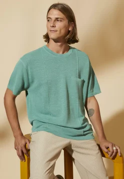 Maison Montagut T-Shirts>T-Shirt Ample En Lin Flamme - Deon