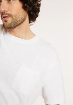 Maison Montagut T-Shirts>T-Shirt Ample En Lin Flamme - Deon
