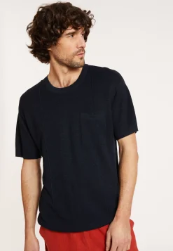 Maison Montagut T-Shirts>T-Shirt Ample En Lin Flamme - Deon
