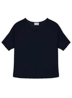 Maison Montagut T-Shirts>T-Shirt Ample Manches Coudes En Lin Flamme - Taslim