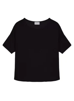 Maison Montagut T-Shirts>T-Shirt Ample Manches Coudes En Lin Flamme - Taslim