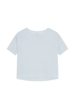 Maison Montagut T-Shirts>T-Shirt Ample Manches Coudes En Lin Flamme - Taslim