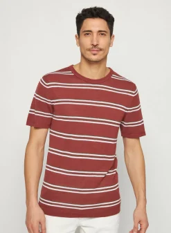 Maison Montagut T-Shirts>T-Shirt A Rayures En Lin Flamme - Remi