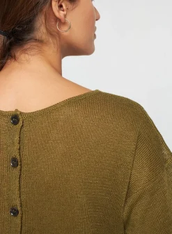 Maison Montagut T-Shirts>T-Shirt Boutonne A L'Arriere En Lin - Tilla