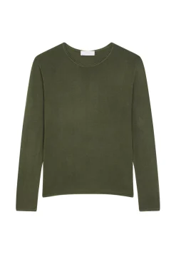 Maison Montagut T-Shirts>T-Shirt Boutonne En Bambou Cachemire Col Rond En Maille Fine - Aelia