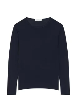 Maison Montagut T-Shirts>T-Shirt Boutonne En Bambou Cachemire Col Rond En Maille Fine - Aelia
