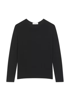 Maison Montagut T-Shirts>T-Shirt Boutonne En Bambou Cachemire Col Rond En Maille Fine - Aelia