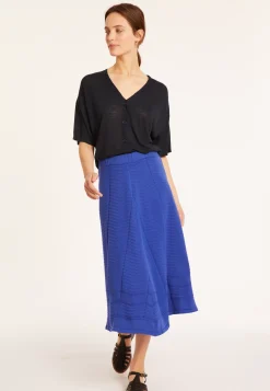 Maison Montagut T-Shirts>T-Shirt Boutonne En Lin Flamme - Maddie