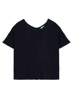 Maison Montagut T-Shirts>T-Shirt Boutonne En Lin Flamme - Tally