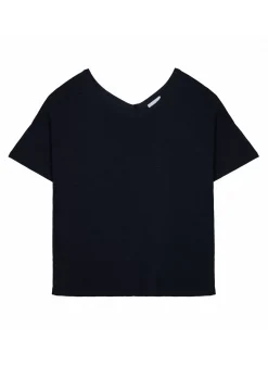 Maison Montagut T-Shirts>T-Shirt Boutonne En Lin Flamme - Tally