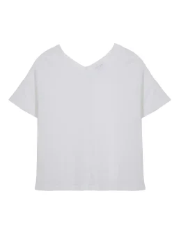 Maison Montagut T-Shirts>T-Shirt Boutonne En Lin Flamme - Tally