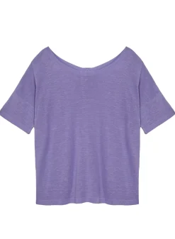 Maison Montagut T-Shirts>T-Shirt Boutonne En Lin Flamme - Tally