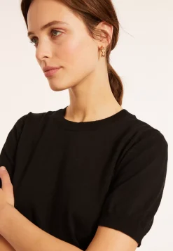 Maison Montagut T-Shirts>T-Shirt Col Rond En Coton Bio - Moon