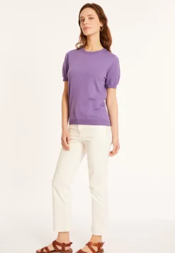Maison Montagut T-Shirts>T-Shirt Col Rond En Coton Bio - Moon