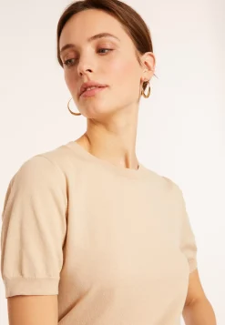 Maison Montagut T-Shirts>T-Shirt Col Rond En Coton Bio - Moon