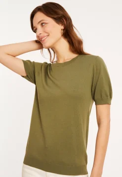 Maison Montagut T-Shirts>T-Shirt Col Rond En Coton Bio - Moon