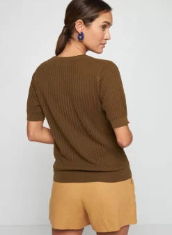 Maison Montagut T-Shirts>T-Shirt Col Rond En Coton Bio - Sidonie