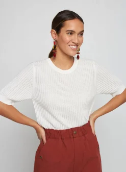 Maison Montagut T-Shirts>T-Shirt Col Rond En Coton Bio - Sidonie
