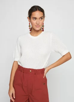 Maison Montagut T-Shirts>T-Shirt Col Rond En Coton Bio - Sidonie