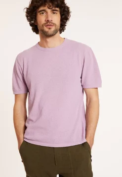Maison Montagut T-Shirts>T-Shirt Col Rond En Coton Brosse - Don