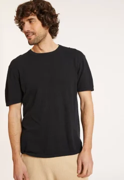 Maison Montagut T-Shirts>T-Shirt Col Rond En Coton Brosse - Don