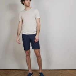 Maison Montagut T-Shirts>T-Shirt Col Rond En Lin Flamme - Bosea