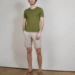 Maison Montagut T-Shirts>T-Shirt Col Rond En Lin Flamme - Bosea