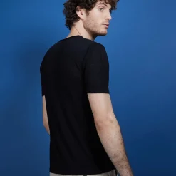 Maison Montagut T-Shirts>T-Shirt Col Rond En Lin Flamme - Bosea