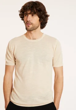 Maison Montagut T-Shirts>T-Shirt Col Rond En Lin Flamme - Renaud
