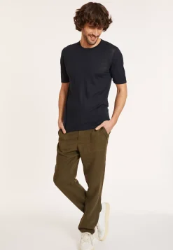 Maison Montagut T-Shirts>T-Shirt Col Rond En Lin Flamme - Renaud