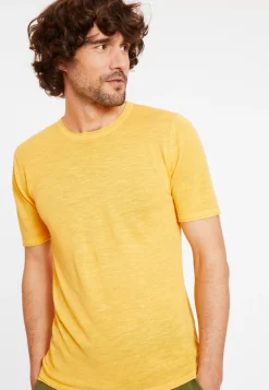 Maison Montagut T-Shirts>T-Shirt Col Rond En Lin Flamme - Renaud