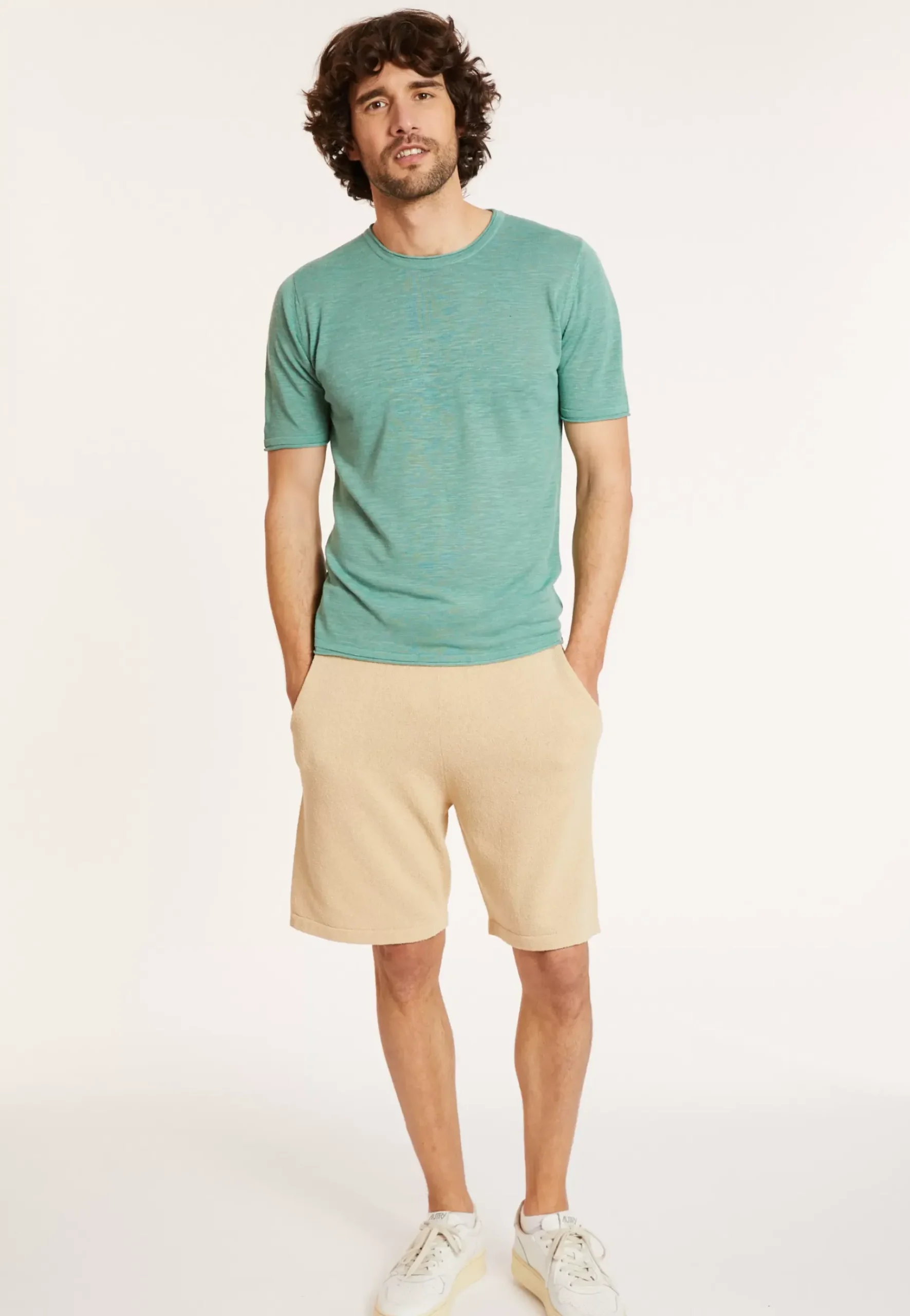 Maison Montagut T-Shirts>T-Shirt Col Rond En Lin Flamme - Renaud