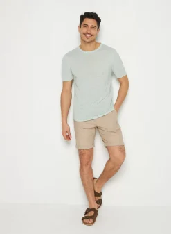 Maison Montagut T-Shirts>T-Shirt Col Rond En Lin Flamme - Renaud
