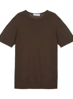Maison Montagut T-Shirts>T-Shirt Col Rond En Lin Flamme - Renaud