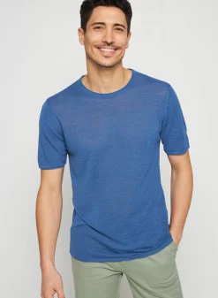 Maison Montagut T-Shirts>T-Shirt Col Rond En Lin Flamme - Renaud