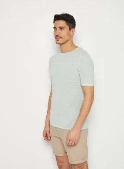 Maison Montagut T-Shirts>T-Shirt Col Rond En Lin Flamme - Renaud