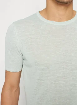 Maison Montagut T-Shirts>T-Shirt Col Rond En Lin Flamme - Renaud