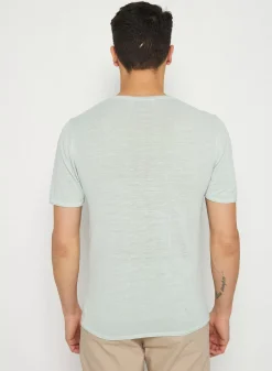 Maison Montagut T-Shirts>T-Shirt Col Rond En Lin Flamme - Renaud