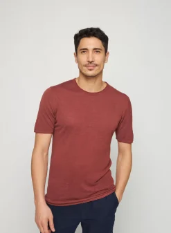 Maison Montagut T-Shirts>T-Shirt Col Rond En Lin Flamme - Renaud