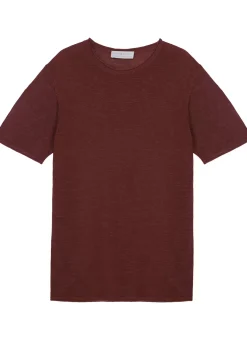 Maison Montagut T-Shirts>T-Shirt Col Rond En Lin Flamme - Renaud