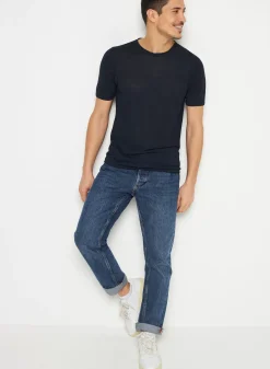 Maison Montagut T-Shirts>T-Shirt Col Rond En Lin Flamme - Renaud