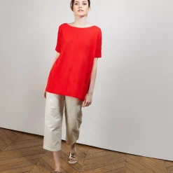 Maison Montagut T-Shirts>T-Shirt Col Rond En Viscose Crepe - Bibiche