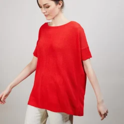 Maison Montagut T-Shirts>T-Shirt Col Rond En Viscose Crepe - Bibiche