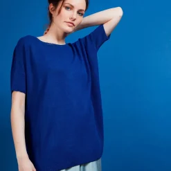 Maison Montagut T-Shirts>T-Shirt Col Rond En Viscose Crepe - Bibiche
