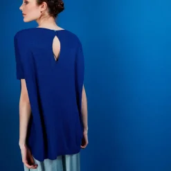 Maison Montagut T-Shirts>T-Shirt Col Rond En Viscose Crepe - Bibiche