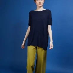 Maison Montagut T-Shirts>T-Shirt Col Rond En Viscose Crepe - Bibiche