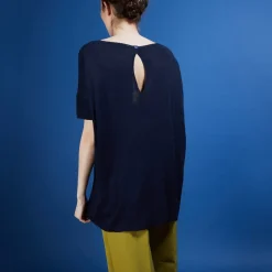 Maison Montagut T-Shirts>T-Shirt Col Rond En Viscose Crepe - Bibiche