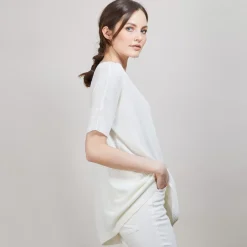 Maison Montagut T-Shirts>T-Shirt Col Rond En Viscose Crepe - Bibiche