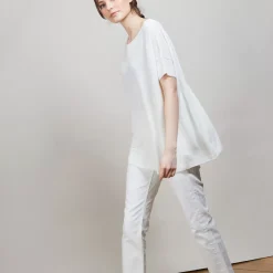 Maison Montagut T-Shirts>T-Shirt Col Rond En Viscose Crepe - Bibiche